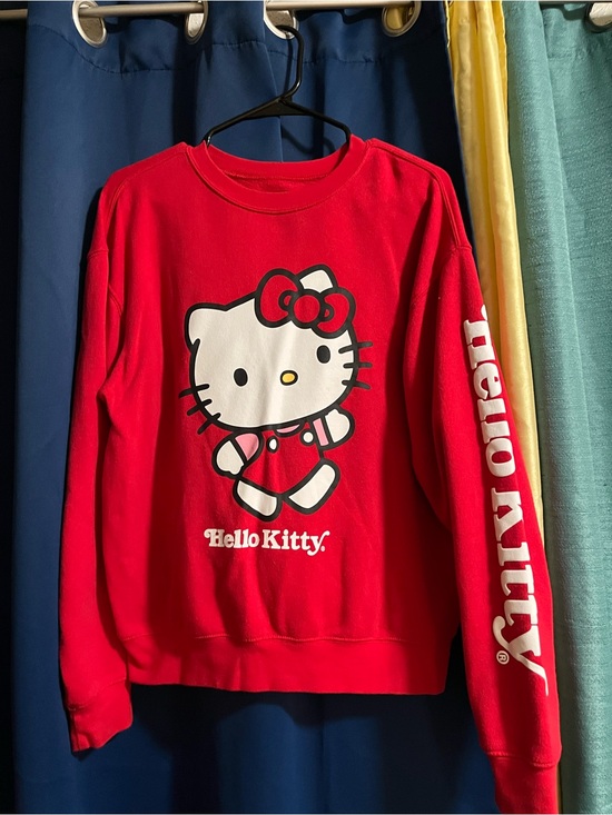 Hello Kitty Sweaters - Hello Kitty Bright Red Pullover with Front Character Print